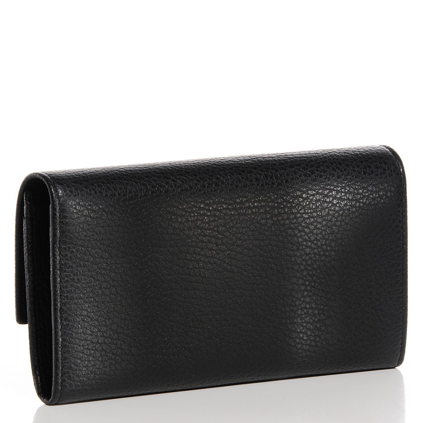 Dollar Calfskin Swing Continental Wallet Black