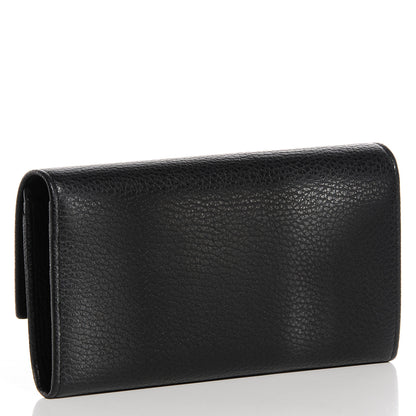 Gucci Dollar Calfskin Swing Continental Wallet Black 3 of 7