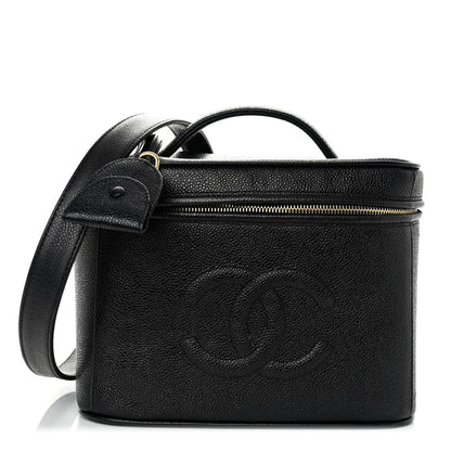Chanel Caviar CC Vanity Train Case Black 1 of 11