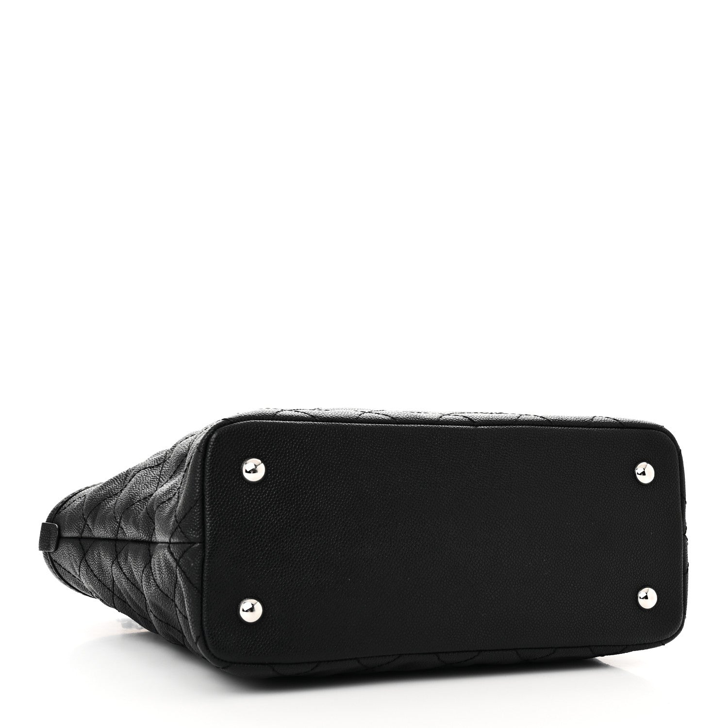 Chanel Grained Calfskin Quilted Small Daily Shopping Tote Black 5 of 11
