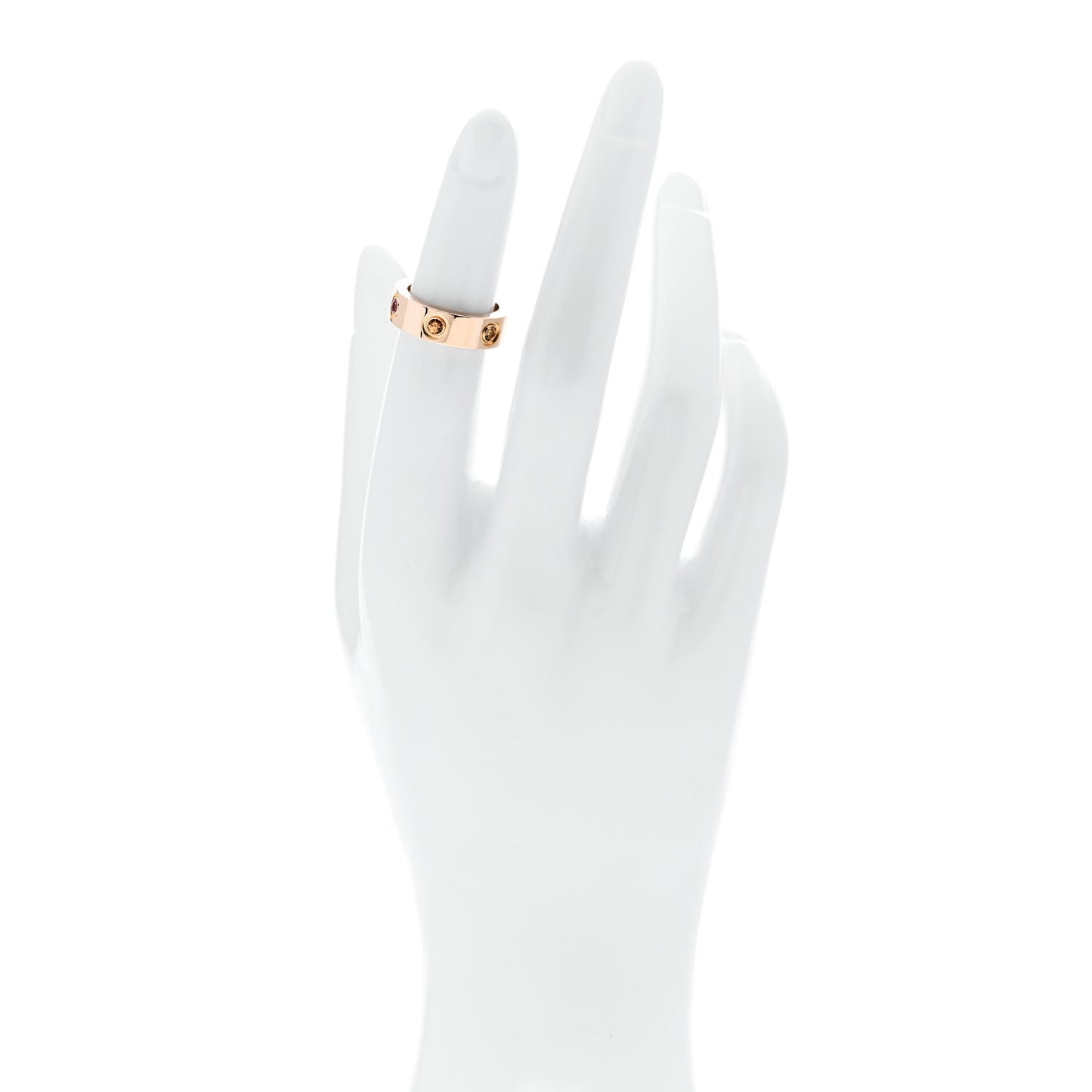 18K Pink Gold Sapphire Garnet Amethyst 5.5mm LOVE Ring 47 4.25