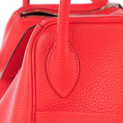 Hermes Taurillon Clemence Lindy 34 Rouge Pivoine 3 of 11