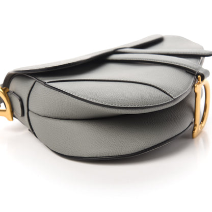 Christian Dior Grained Calfskin Saddle Bag Grey 6 of 11