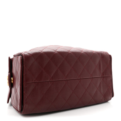 Chanel Caviar Quilted Small Chanel 25 Handbag Burgundy 4 of 10