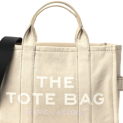Marc Jacobs Cotton Canvas Medium The Traveler Tote Bag Beige 9 of 11