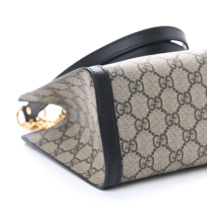 Gucci GG Supreme Monogram Small Padlock Tote Black 8 of 9