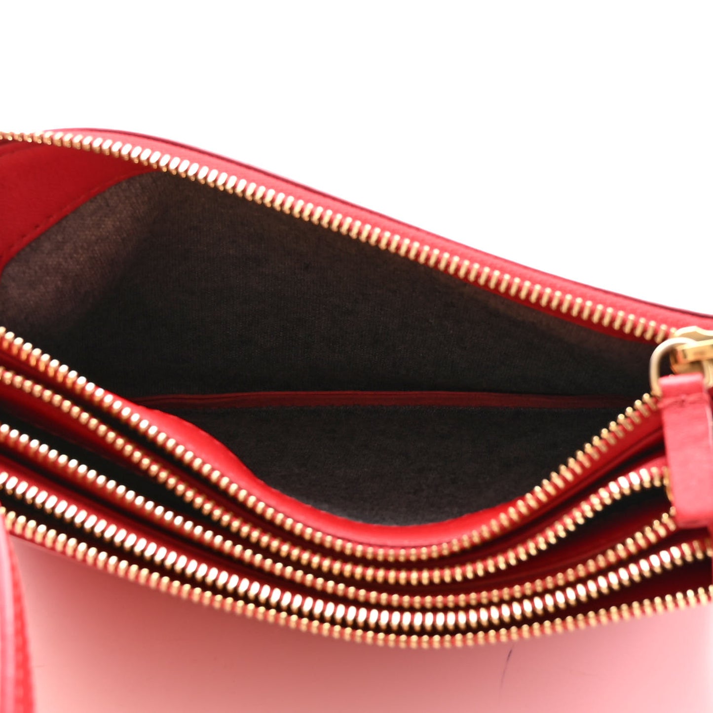 Lambskin Small Trio Crossbody Bag Red