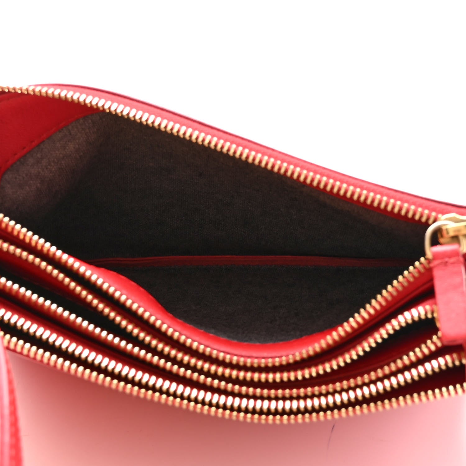 Celine Lambskin Small Trio Crossbody Bag Red 5 of 13