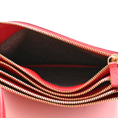Celine Lambskin Small Trio Crossbody Bag Red 5 of 13