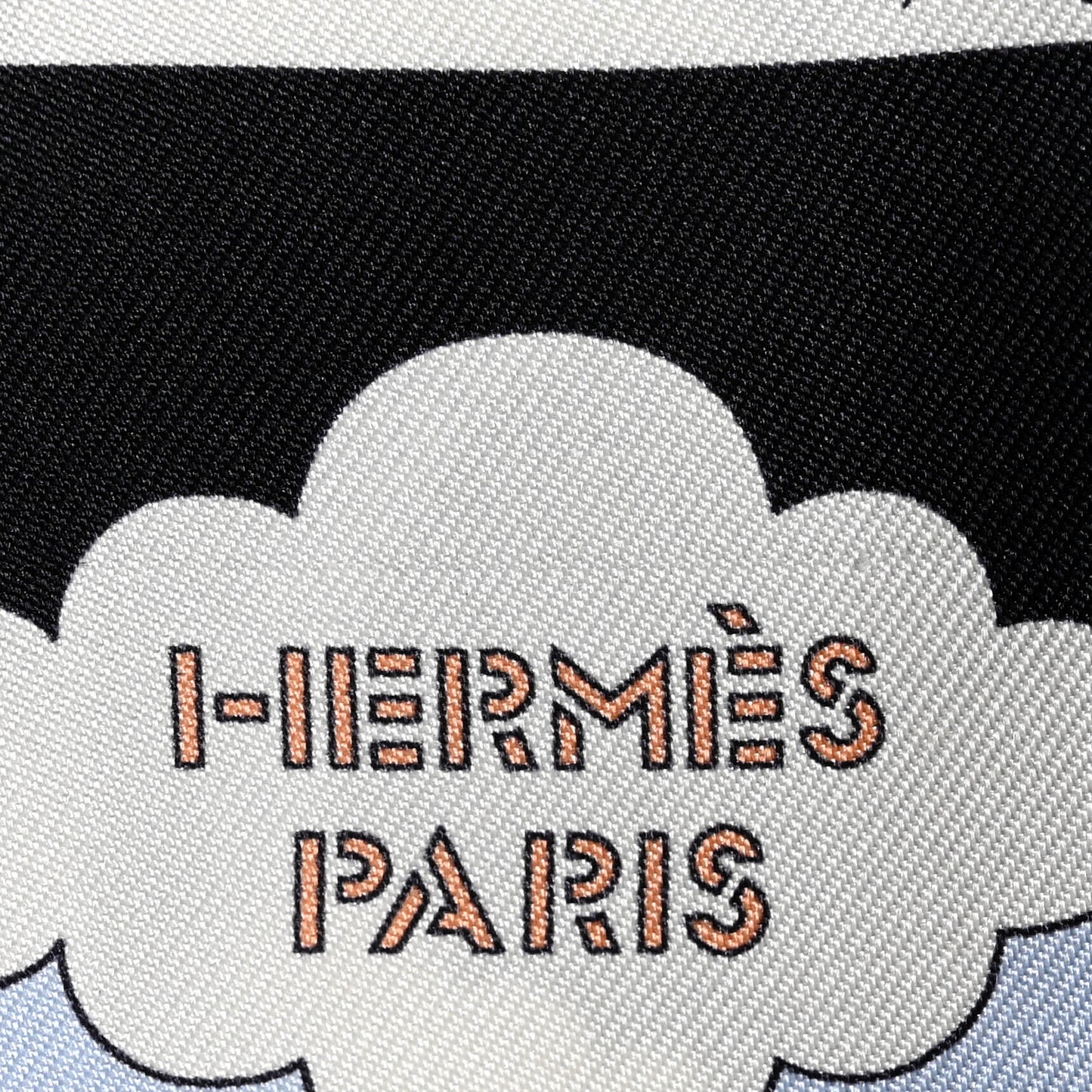 Silk Carres Volants Twilly Black Ciel Multicolor