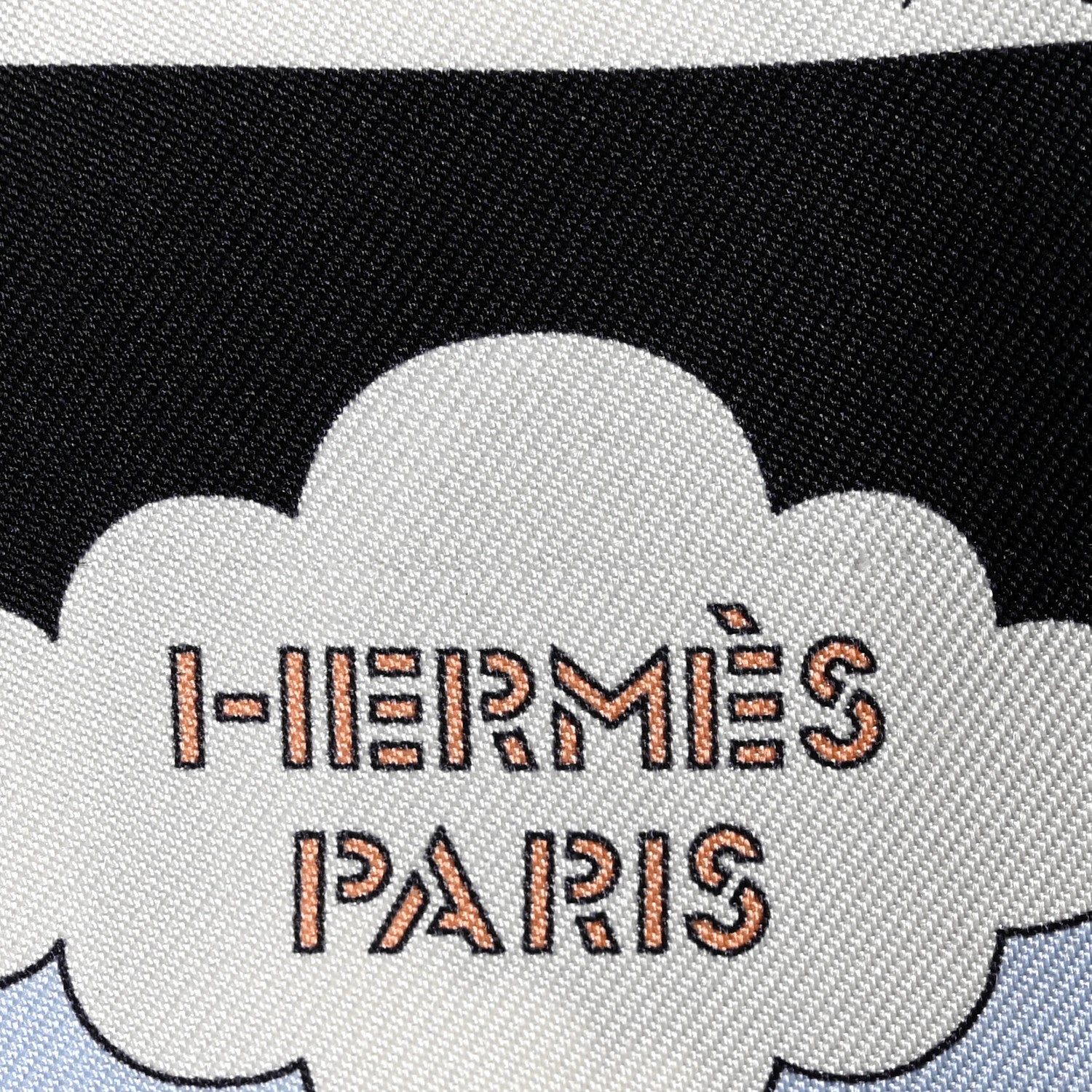Hermes Silk Carres Volants Twilly Black Ciel Multicolor 6 of 6