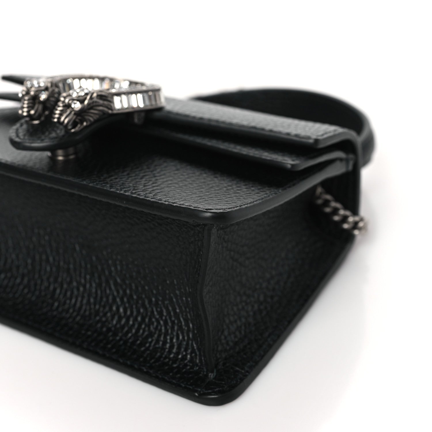 Gucci Dollar Calfskin Crystal Mini Dionysus Top Handle Bag Black Crystal 9 of 11