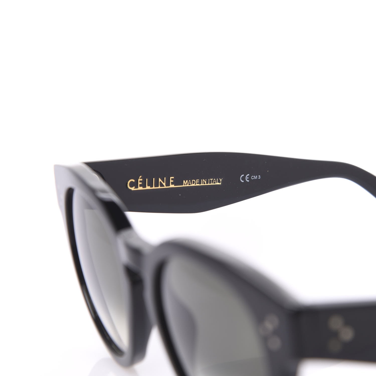 Celine Thin Preppy Sunglasses CL 41049/S Black 7 of 9
