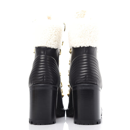 Christian Louboutin Calfskin Shearling Yetita 70 Hiker Booties 39.5 Black 7 of 10