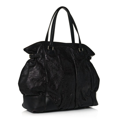 Gucci Horsebit Embossed Full Moon Tote Black 2 of 18