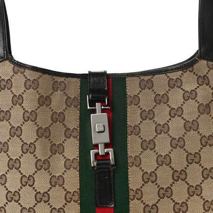Gucci Monogram Web Small Jackie O Hobo Dark Brown 7 of 23