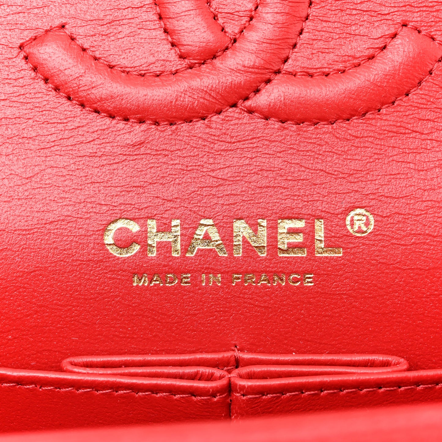 Caviar Quilted Small Double Flap Red