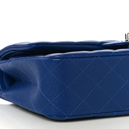 Chanel Caviar Quilted Medium Double Flap Blue 5 of 10