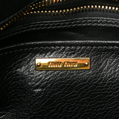 Miu Miu Madras Bicolor Top Handle Bag Cipria Black 5 of 14