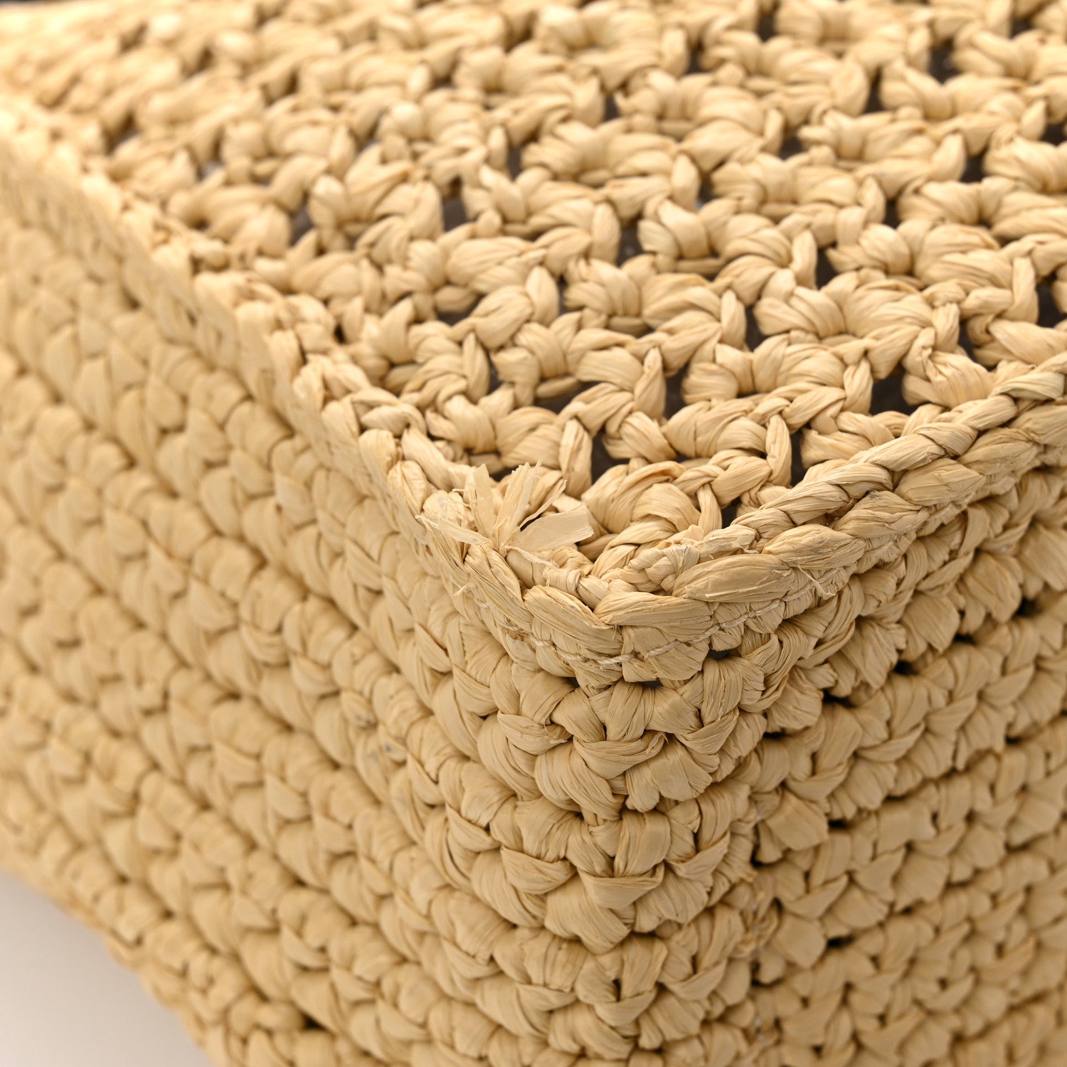 Stella McCartney Braided Raffia Eco Alter Napa Perforated Logo Crossbody Bag Natural 11 of 11