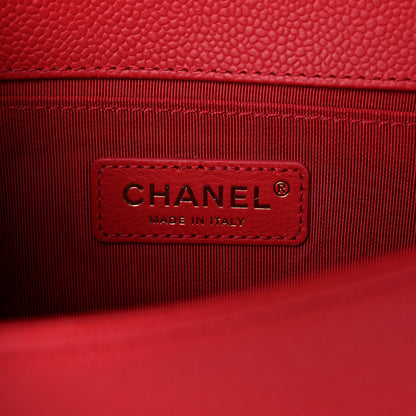 Chanel Caviar Quilted Small Boy Flap Red 6 of 11