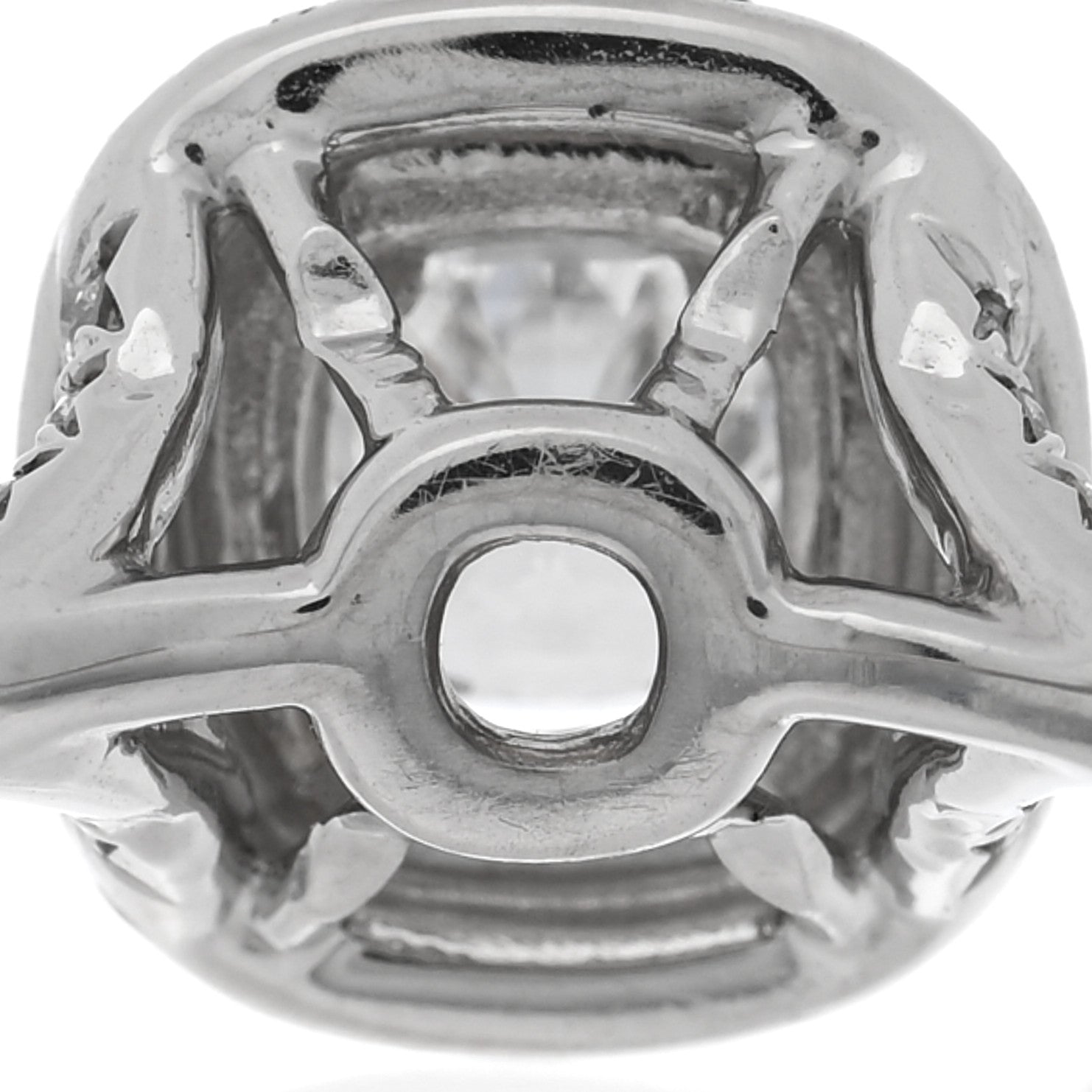 Tiffany Platinum Diamond .53ct Soleste Cushion Cut Double Halo Engagement Ring 51 5.75 5 of 6