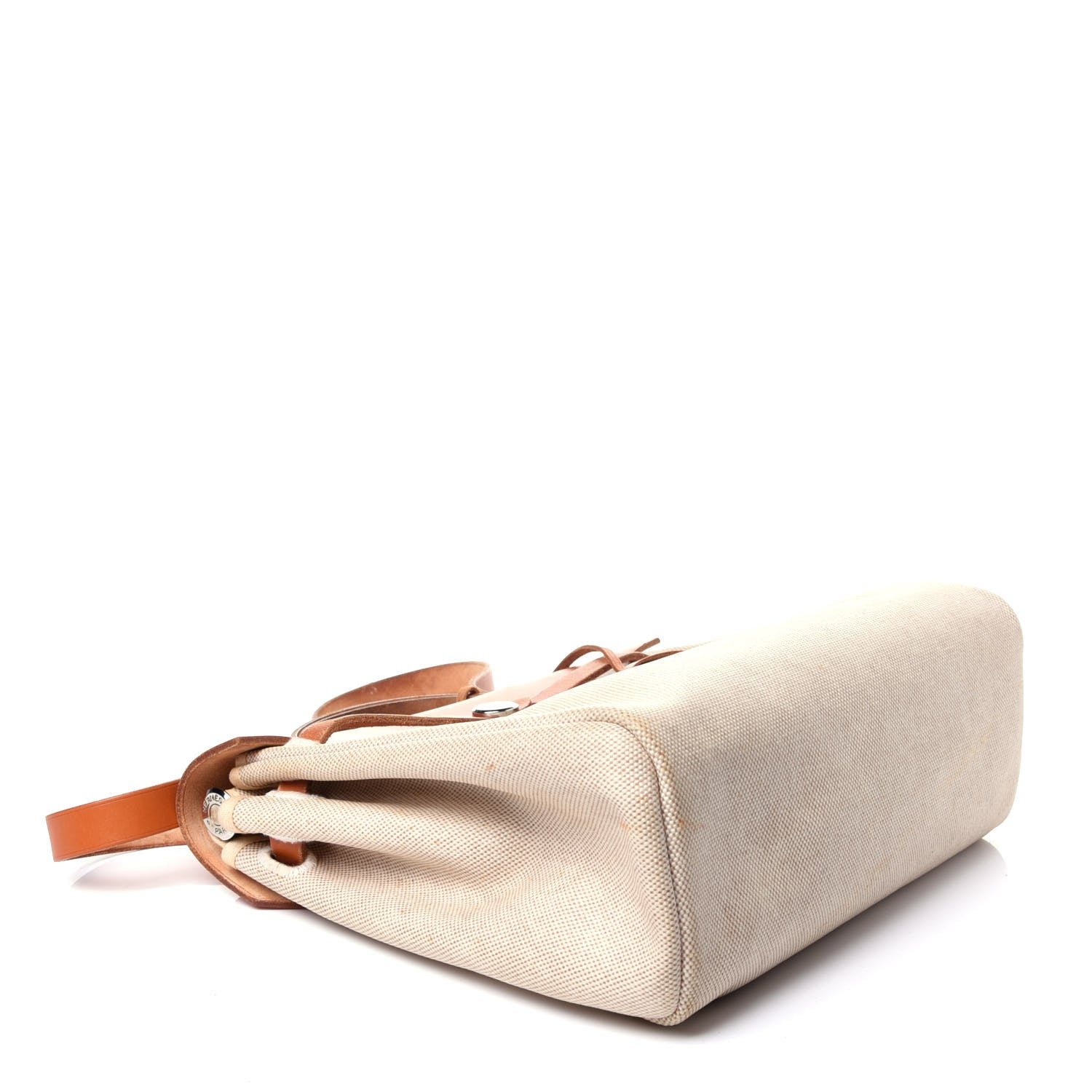 Hermes Toile Vache Calfskin Herbag 30 PM Backpack Natural 7 of 32