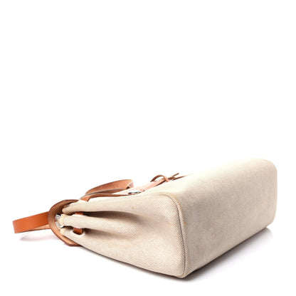 Hermes Toile Vache Calfskin Herbag 30 PM Backpack Natural 7 of 32