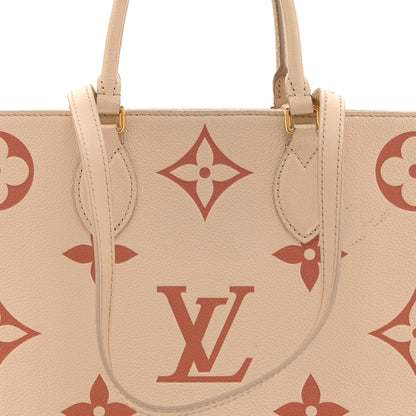 Louis Vuitton Empreinte Monogram Giant Onthego MM Creme Rose Trianon 7 of 9