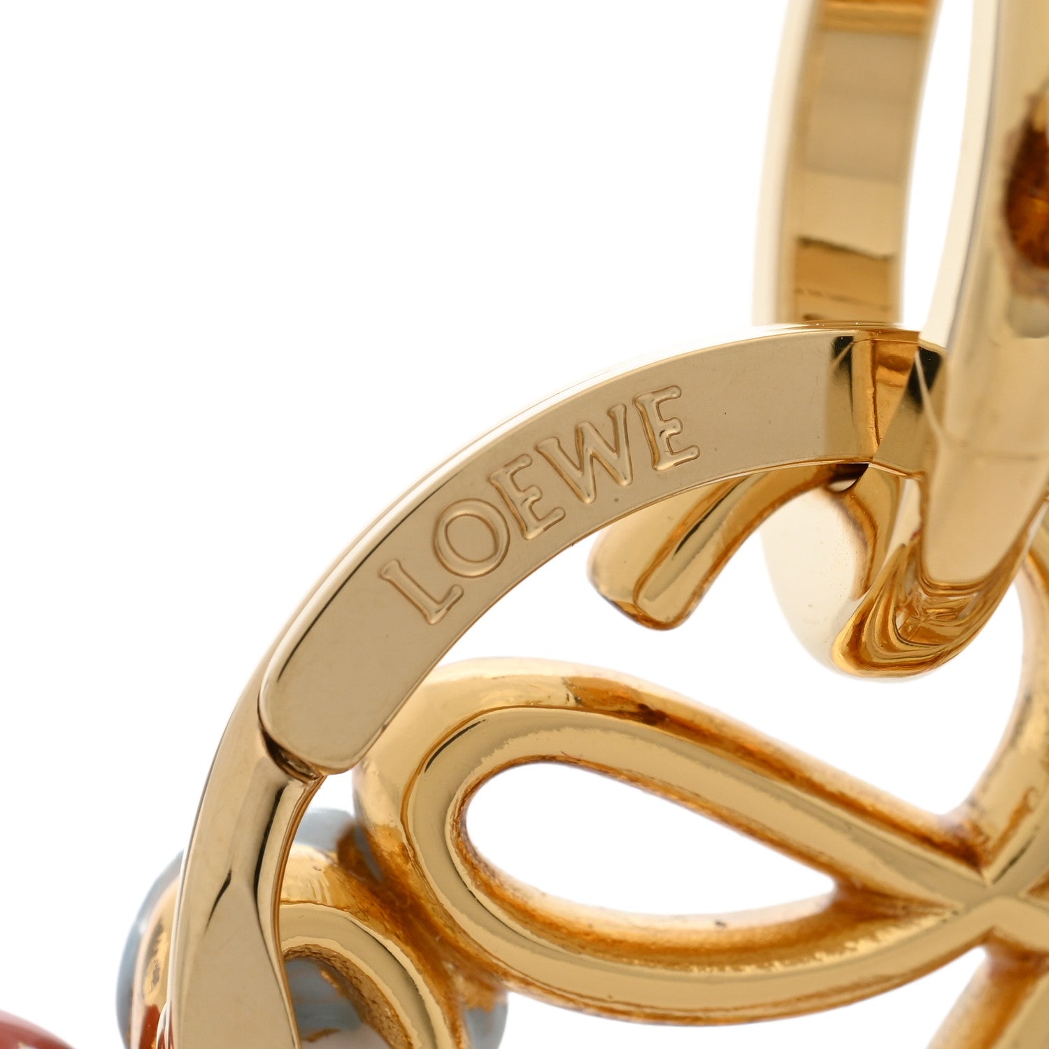 Loewe X SUNA FUJITA Metal Anagram Hamster Bag Charm Key Holder Gold 3 of 3
