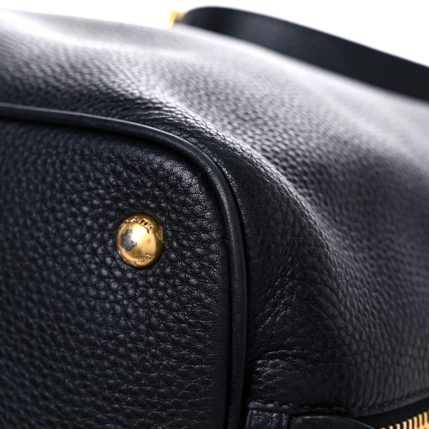 Prada Vitello Daino Tote Black 7 of 11