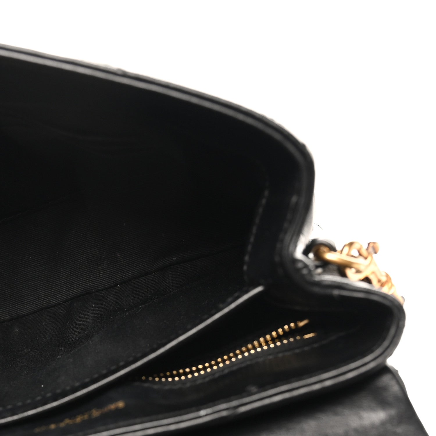 Saint Laurent Calfskin Y Quilted Monogram Toy Loulou Crossbody Bag Black 5 of 10