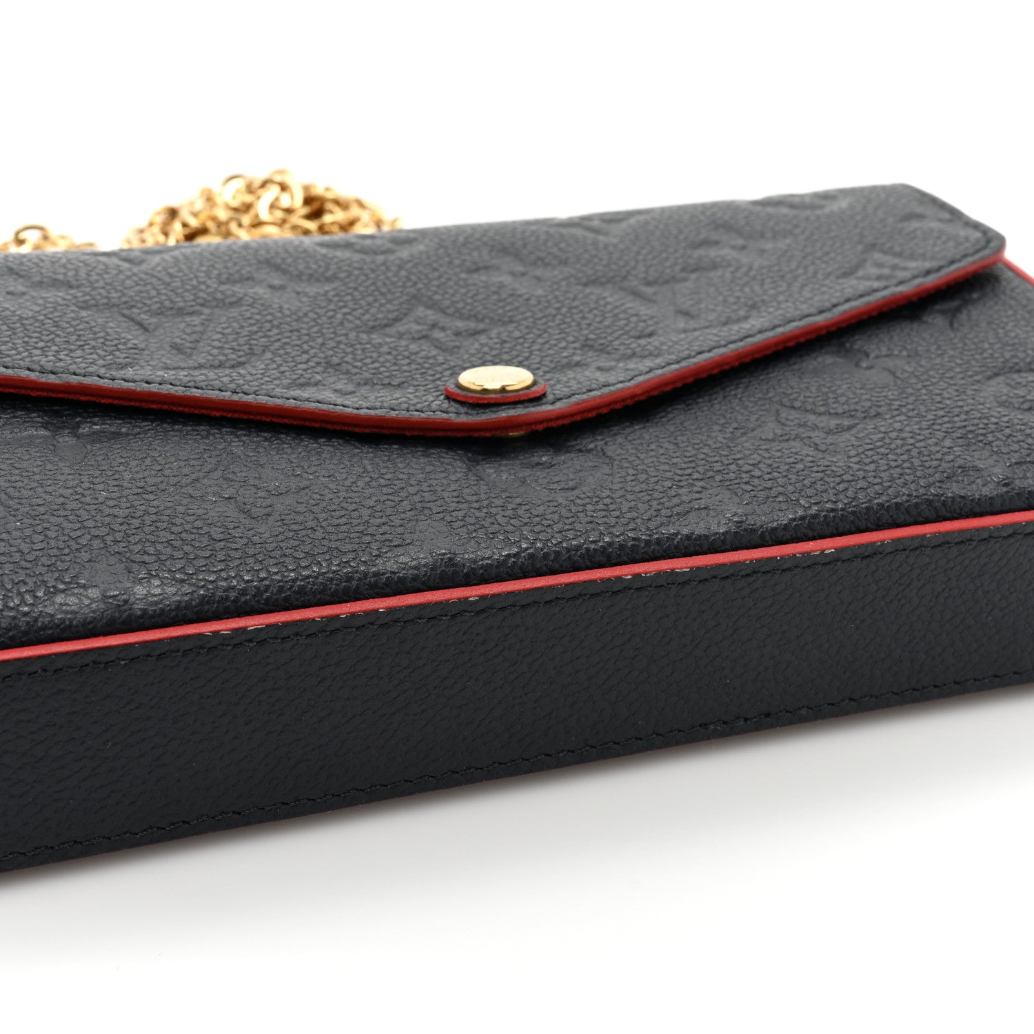 Louis Vuitton Empreinte Pochette Felicie Chain Wallet Marine Rouge 14 of 17