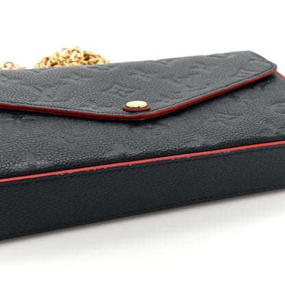 Louis Vuitton Empreinte Pochette Felicie Chain Wallet Marine Rouge 14 of 17