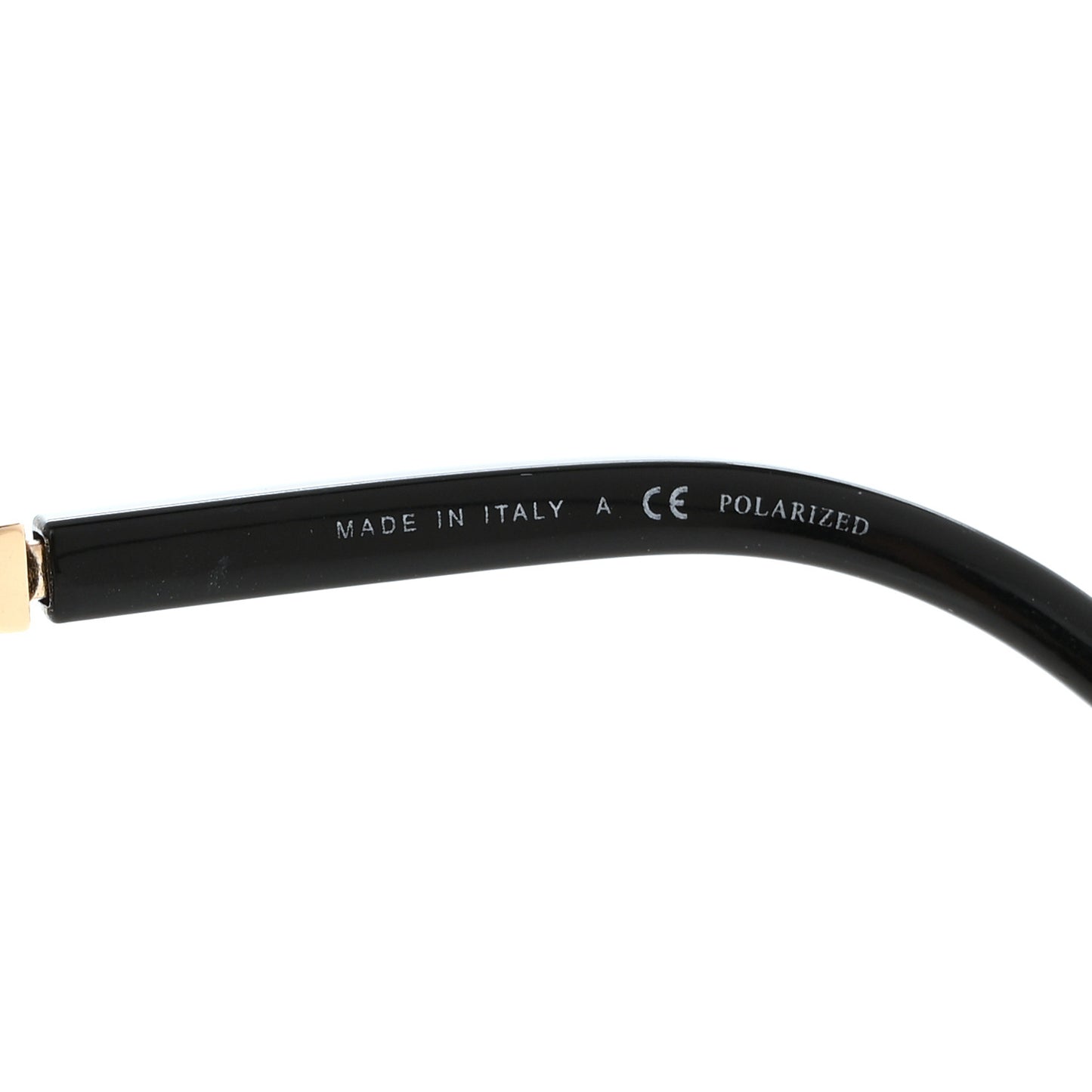 Metal Polarized Square Frame Chain Sunglasses 4274-Q Gold Black