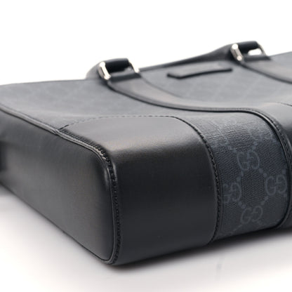 Gucci GG Supreme Monogram Appia Calfskin Web Briefcase Black 8 of 11