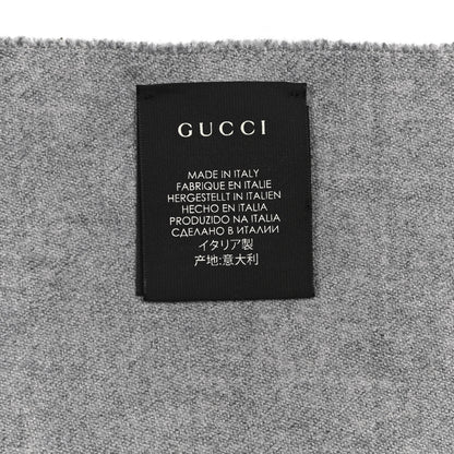 Gucci Wool GG Monogram Newov Scarf Dark Grey 4 of 4