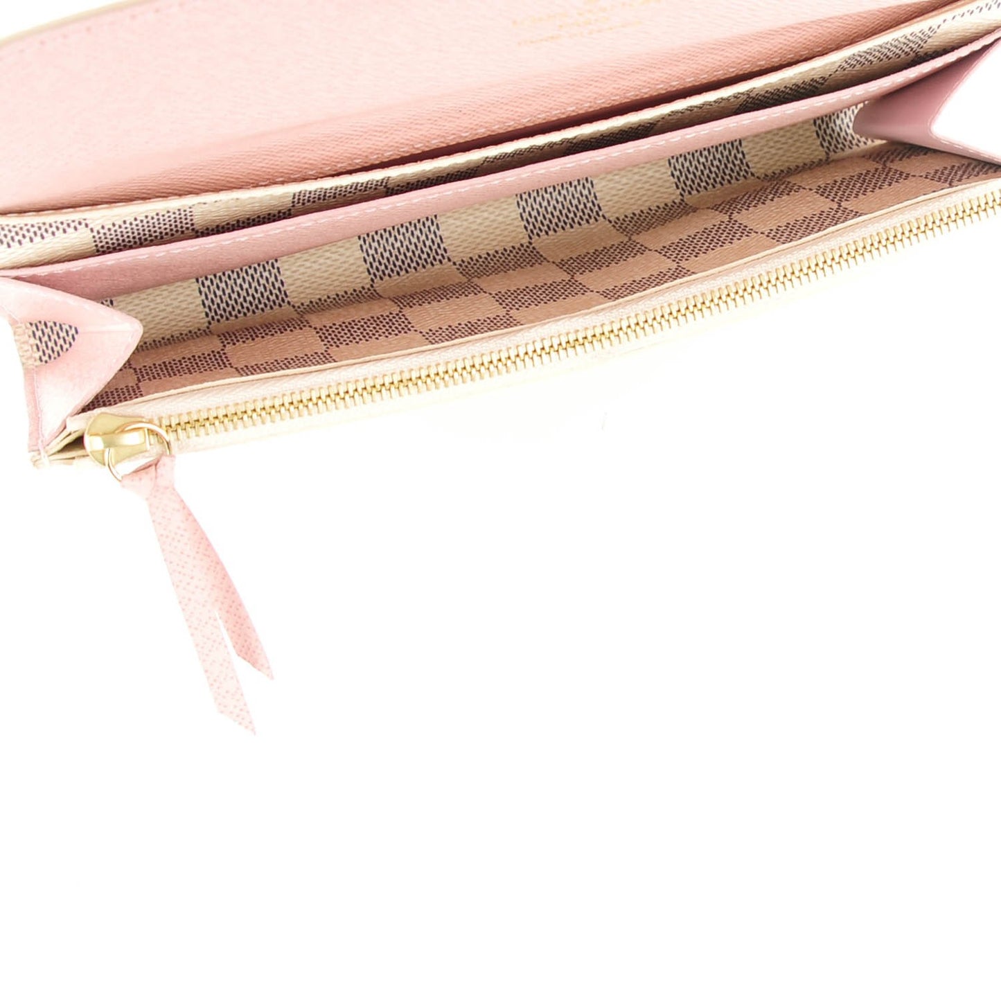 Damier Azur Emilie Wallet Rose Ballerine