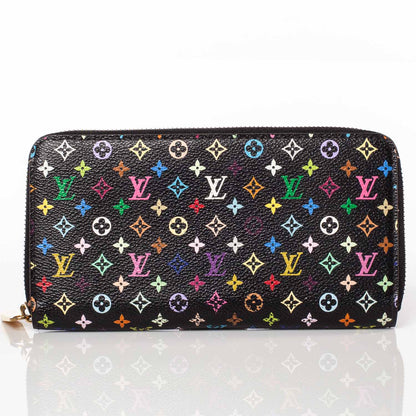Louis Vuitton Monogram Multicolor Zippy Wallet Black 1 of 8