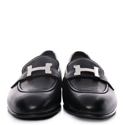 Hermes Goatskin Womens Paris Loafers 35 Black 2 of 9
