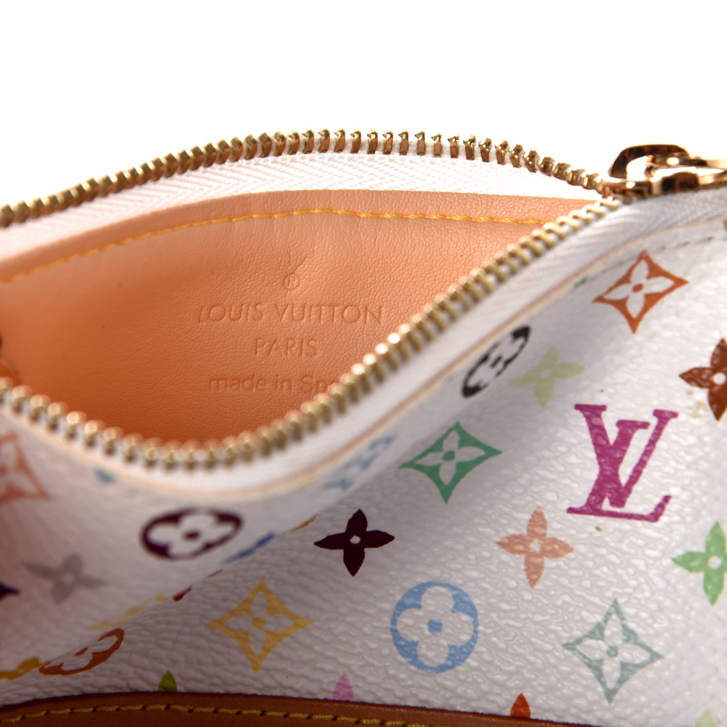 Louis Vuitton Monogram Multicolor Key Pouch White 7 of 8