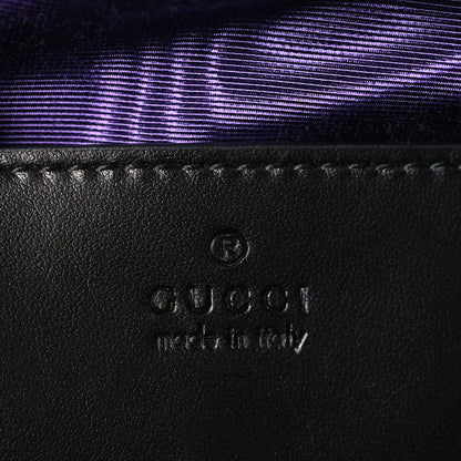 Gucci Nylon Calfskin Enamel GG Matelasse Shoulder Bag Black 6 of 9