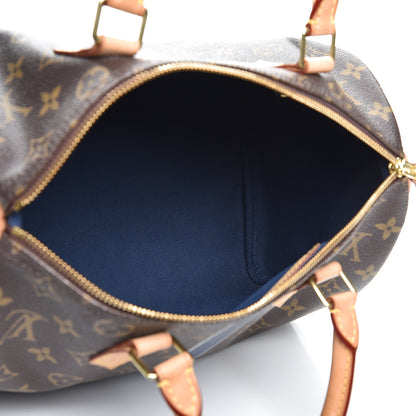 Louis Vuitton Monogram My LV Heritage Speedy 30 Blue Marine Gris 5 of 12