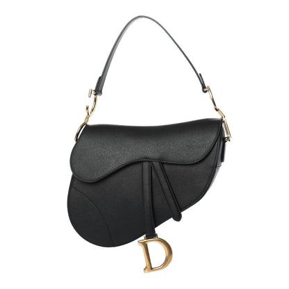 Christian Dior Grained Calfskin Saddle Bag Black 1 of 4