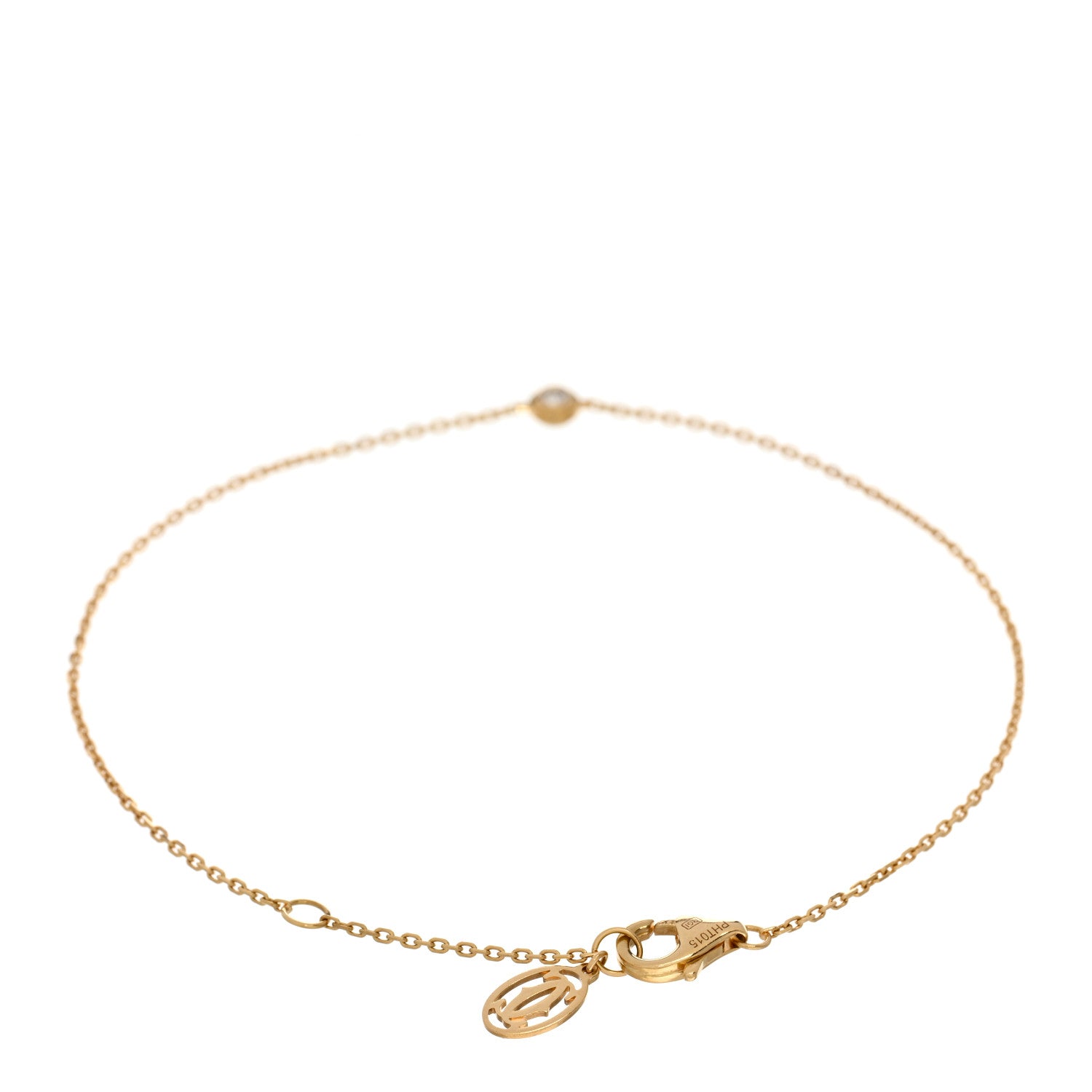Cartier 18K Yellow Gold Diamond XS D'Amour Bracelet 2 of 4