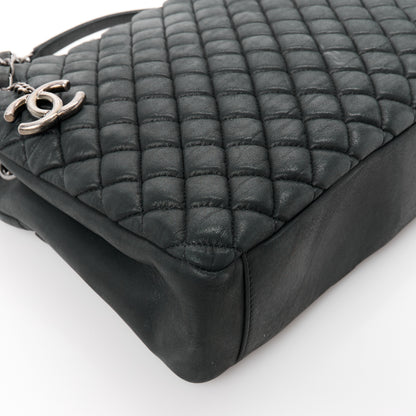 Chanel Lambskin Quilted Medium New Bubble North South Tote Black 10 of 12