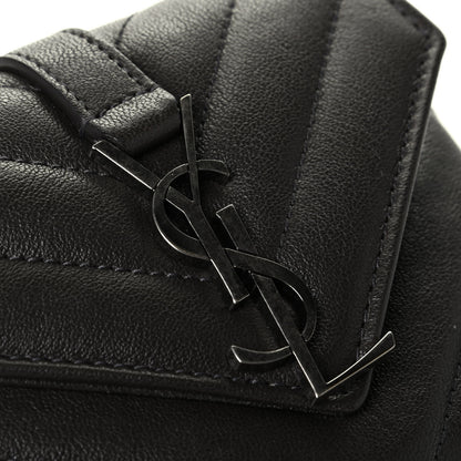 Saint Laurent Sheepskin Matelasse Chevron Monogram Mini College Bag Dark Anthracite 6 of 6