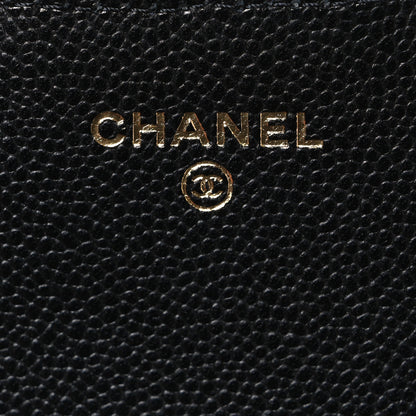 Chanel Caviar Quilted Compact Wallet On Chain WOC Black 7 of 12