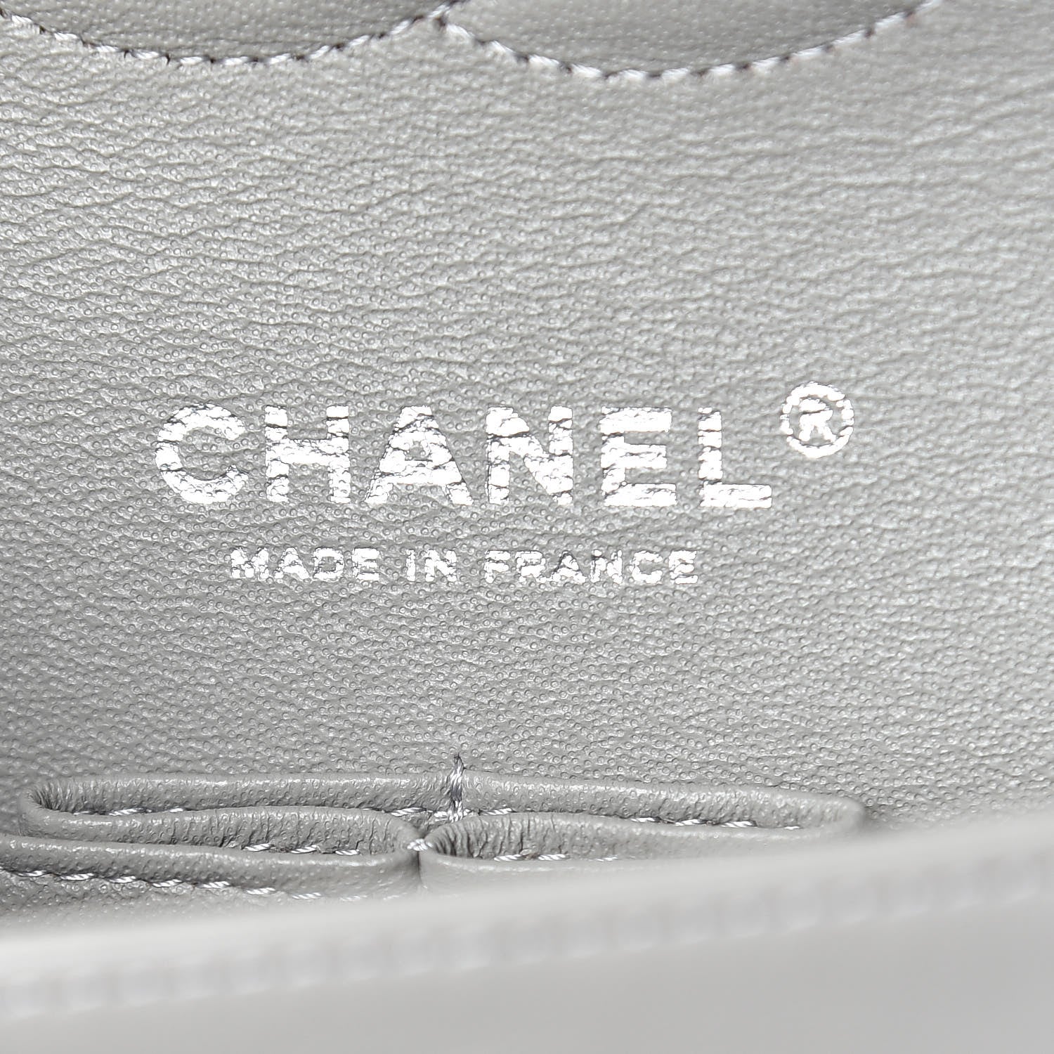 Chanel Lambskin Quilted Medium Double Flap Grey 7 of 21