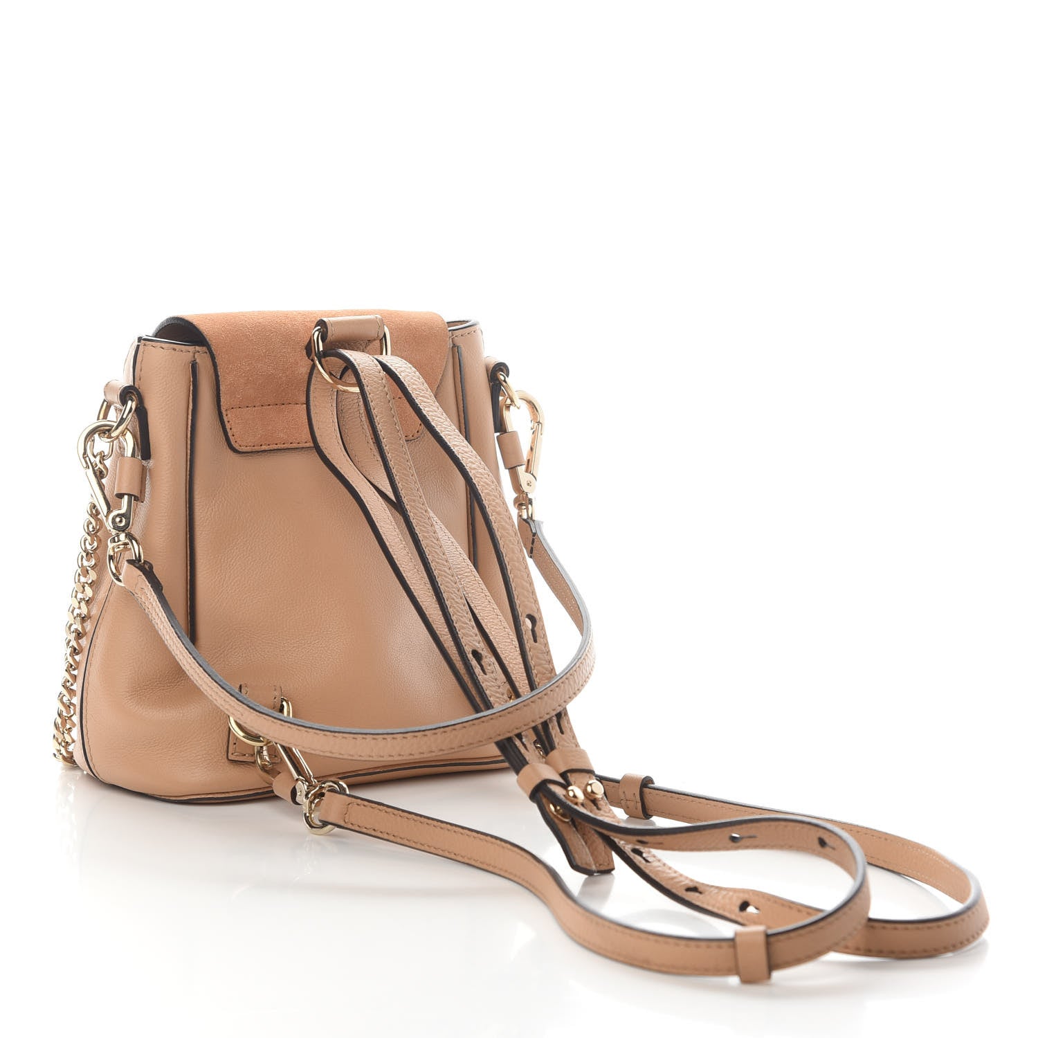 Chloe Suede Calfskin Mini Faye Backpack Blush Nude 3 of 9